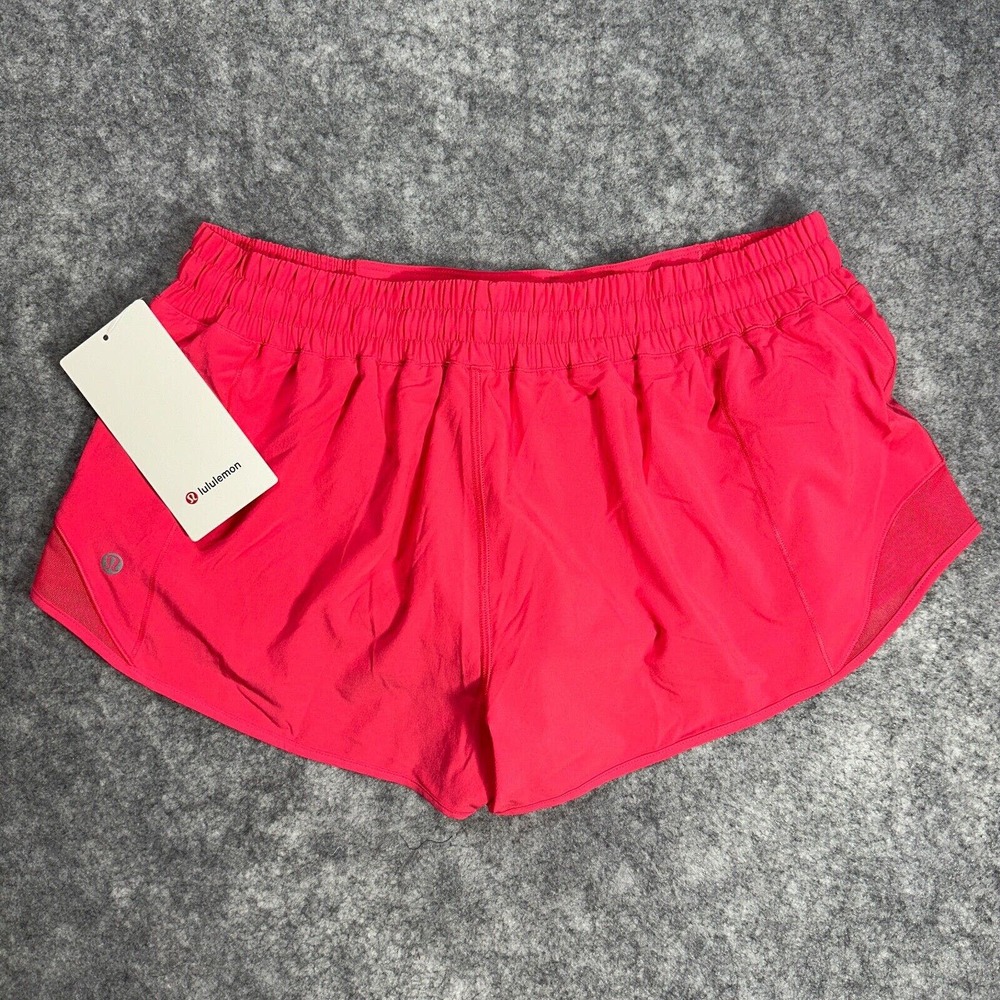 New Lululemon Size 14 Hotty Hot Low Rise LR Lined Short 2.5" LIPG Pink Lip Gloss - Picture 6 of 11